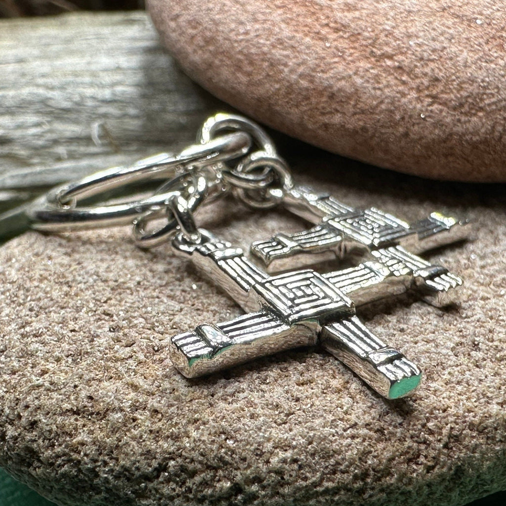 Saint Brigid's Cross Hoop Earrings ~ Irish Jewelry