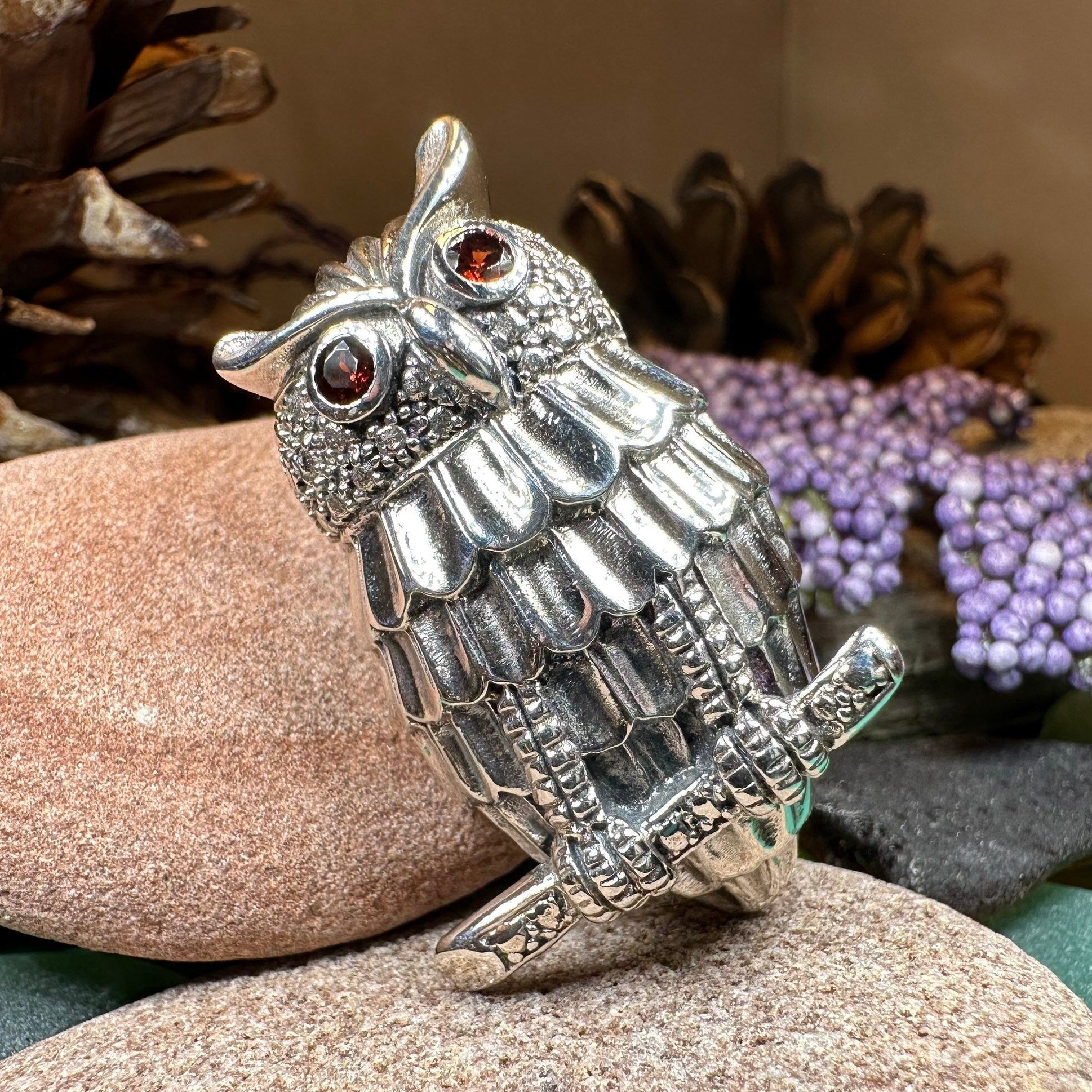 Athena Owl Necklace & Brooch in Sterling Silver