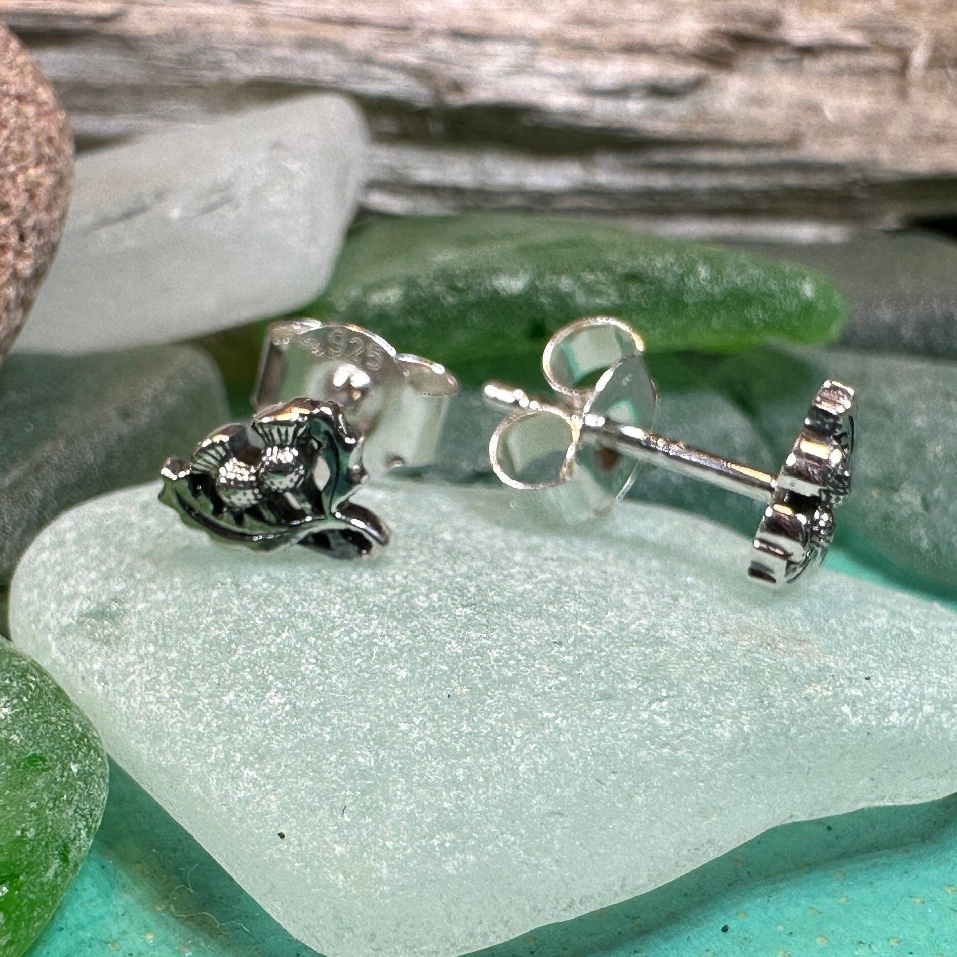 Petite Double Thistle Earrings