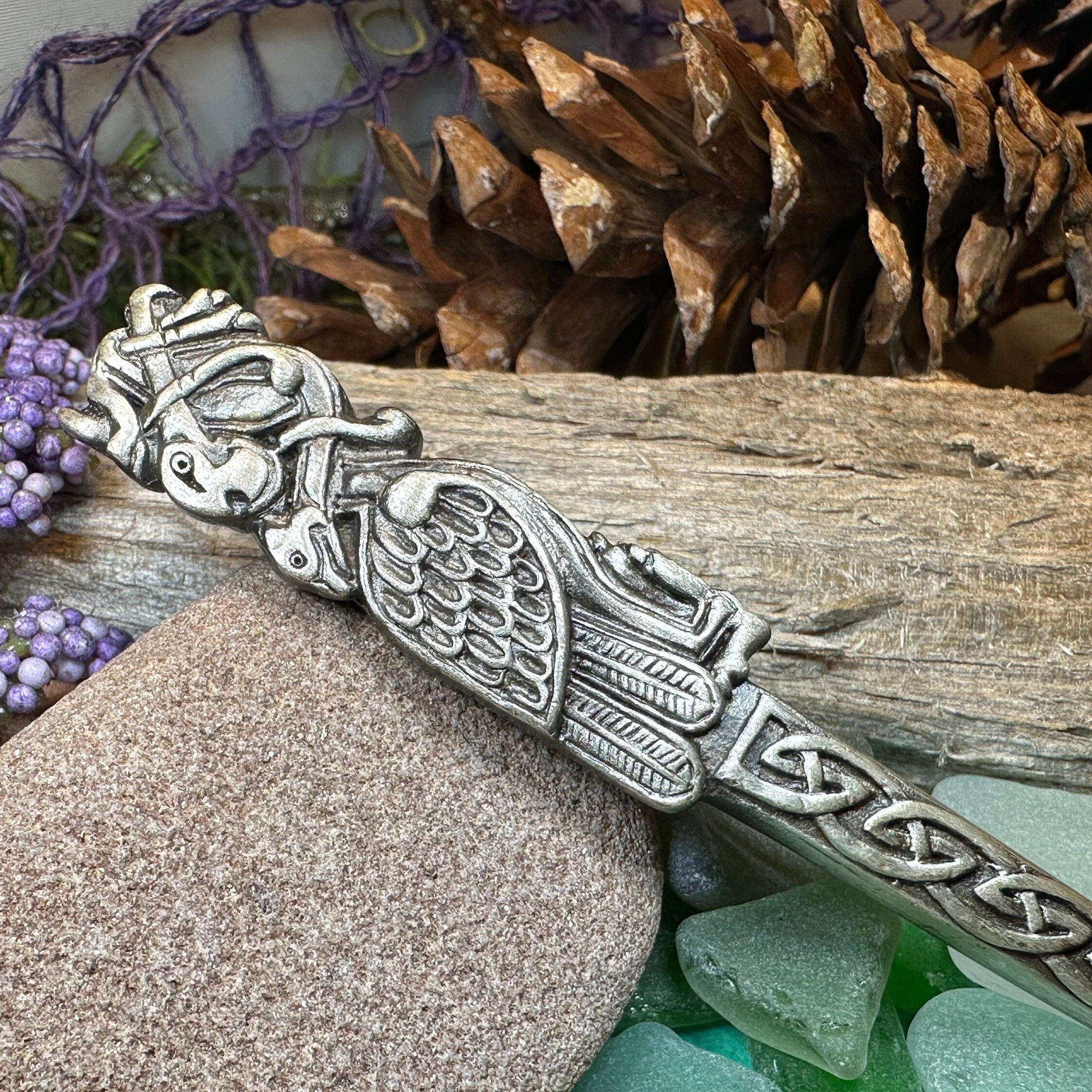 Celtic Birds Kilt Pin - Handmade in Scotland