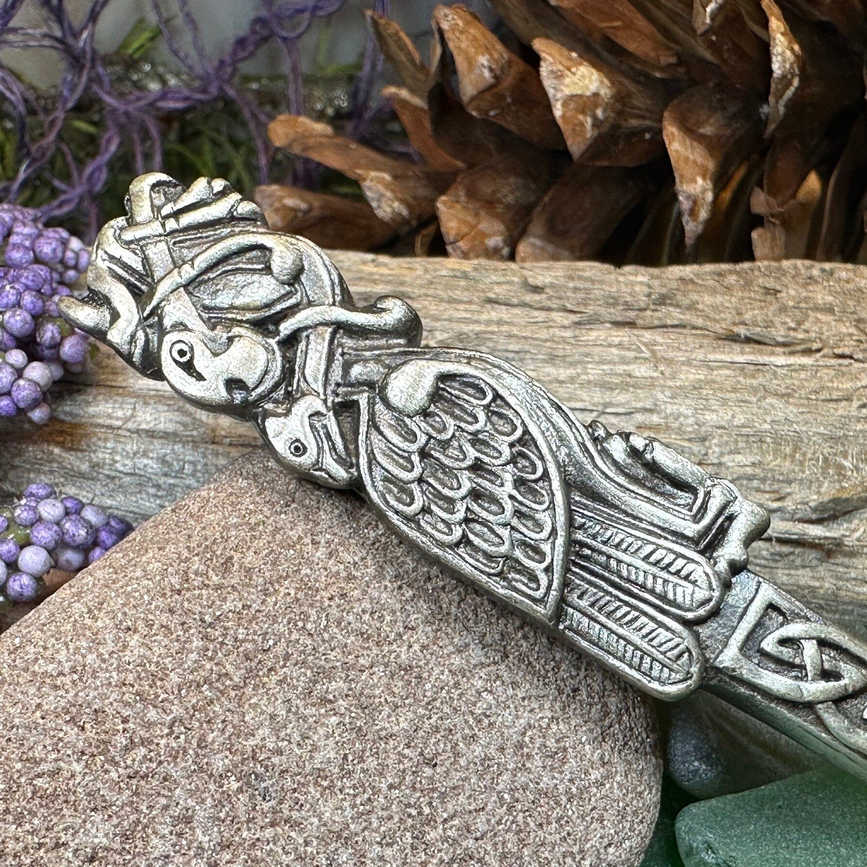 Celtic Birds Kilt Pin - Handmade in Scotland