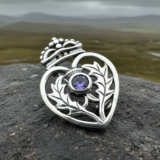 Cressida Scottish Luckenbooth Brooch in Sterling Silver
