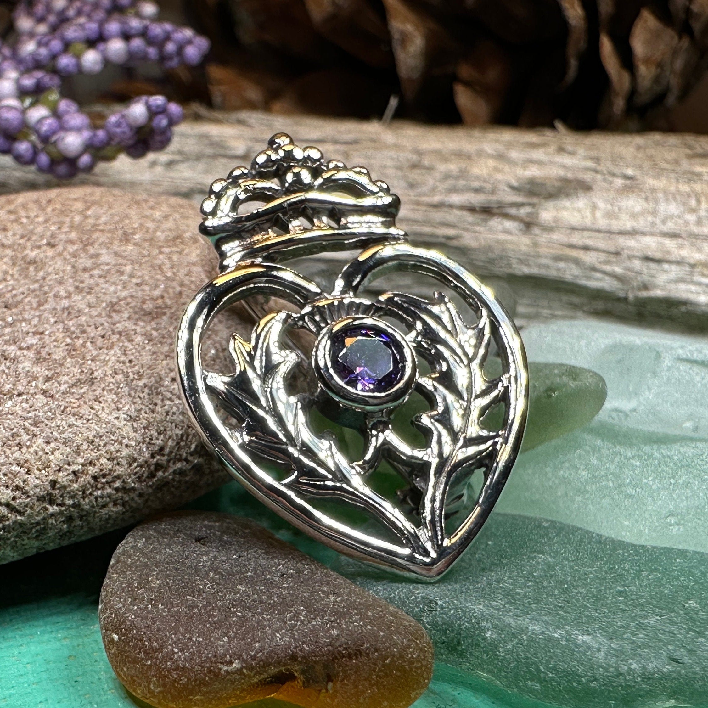 Cressida Scottish Luckenbooth Brooch in Sterling Silver