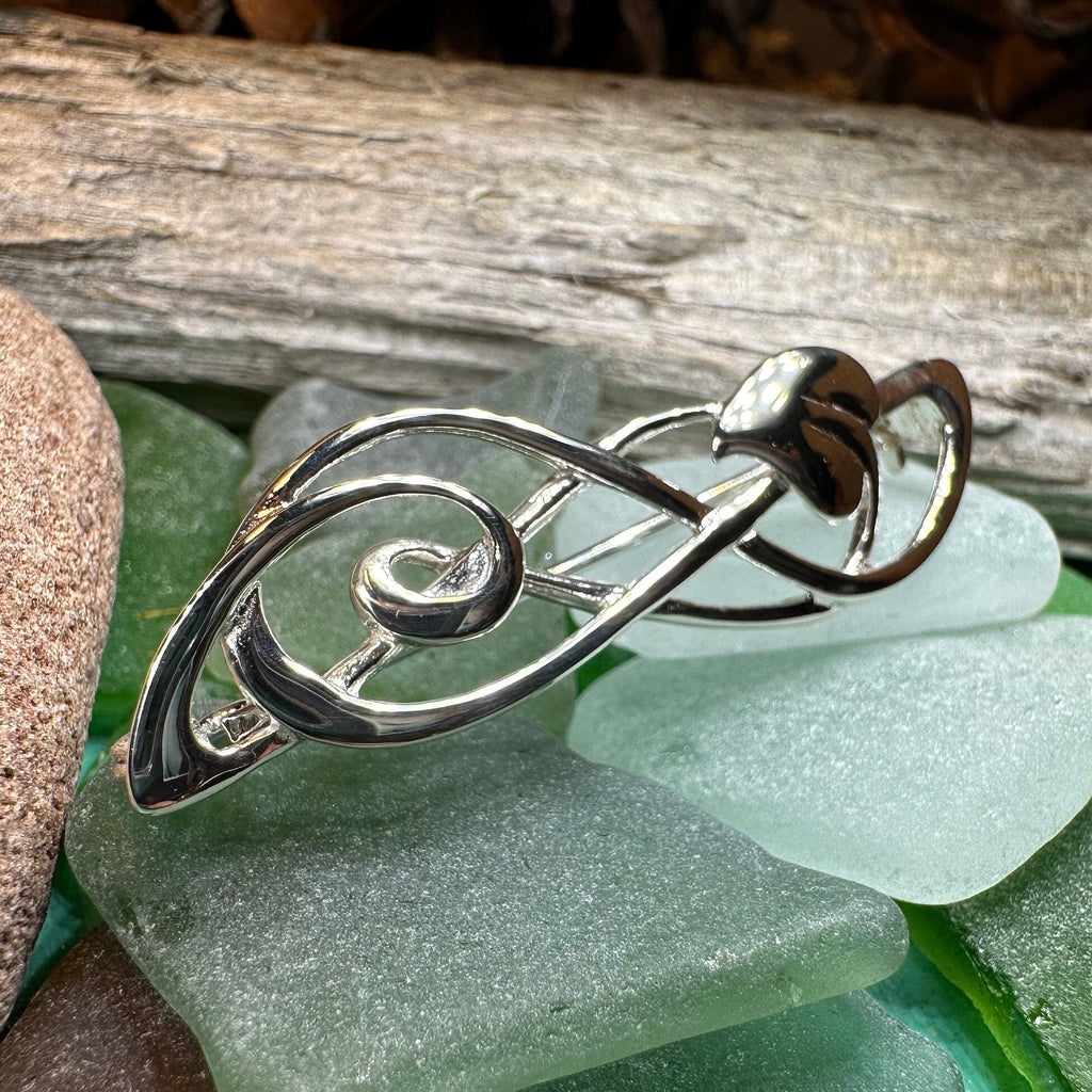 Scottish Mackintosh Leaf Brooch in Sterling Silver
