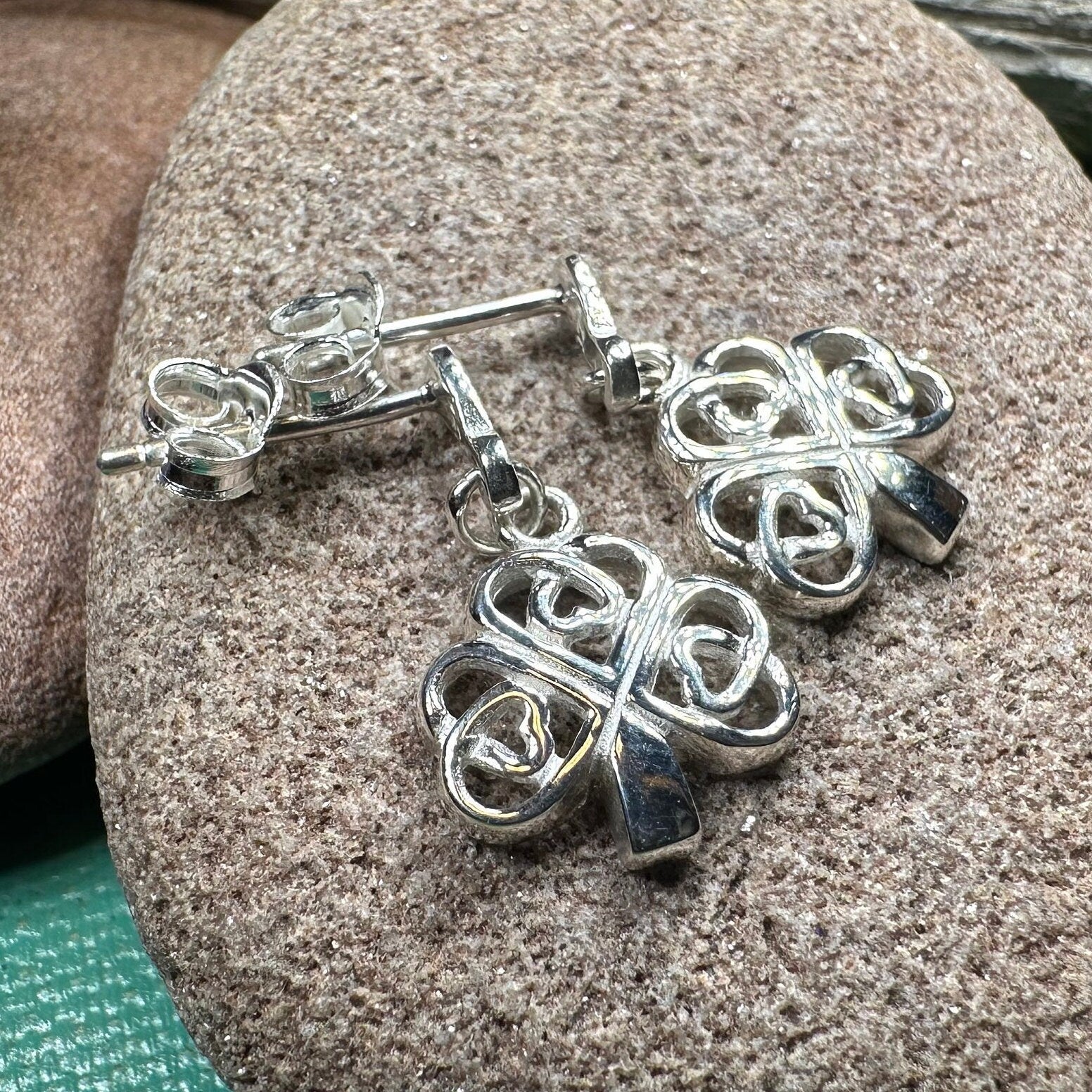 Limerick Celtic Shamrock Post Earrings