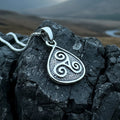 Rathkenny Celtic Triple Spiral Necklace in Sterling Silver