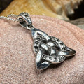 Celtic Trinity Knot Necklace with Marcasite