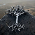 Large Woden Tree of Life Brooch