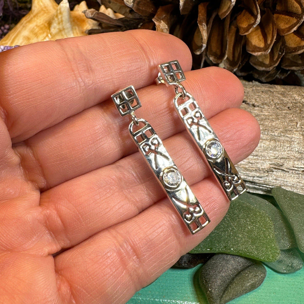 Scottish Art Deco Women’s Earrings in Sterling Silver