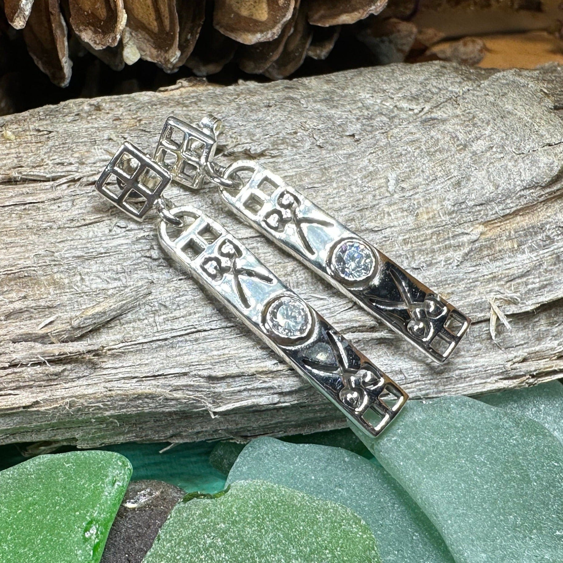 Scottish Art Deco Women’s Earrings in Sterling Silver