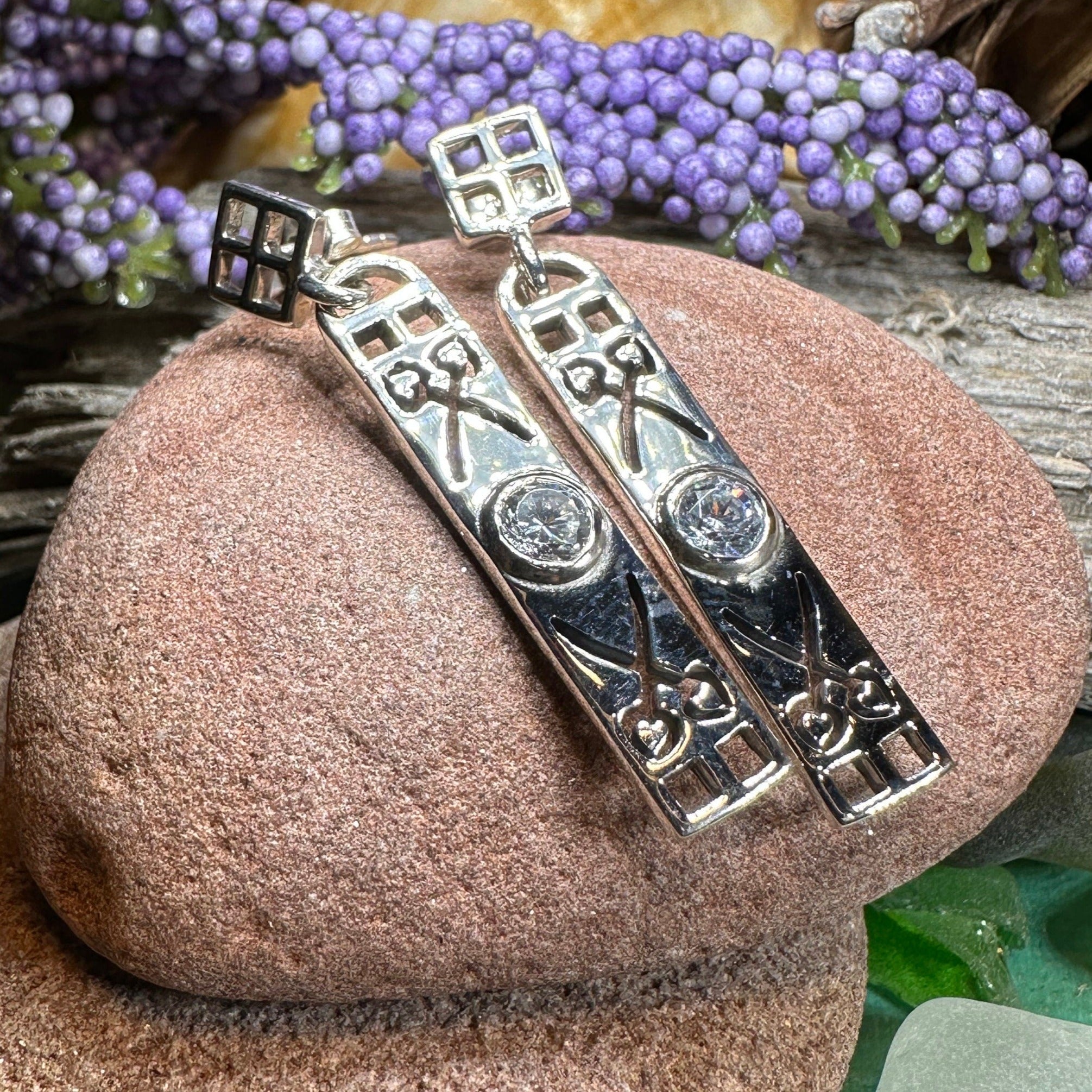 Scottish Art Deco Women’s Earrings in Sterling Silver