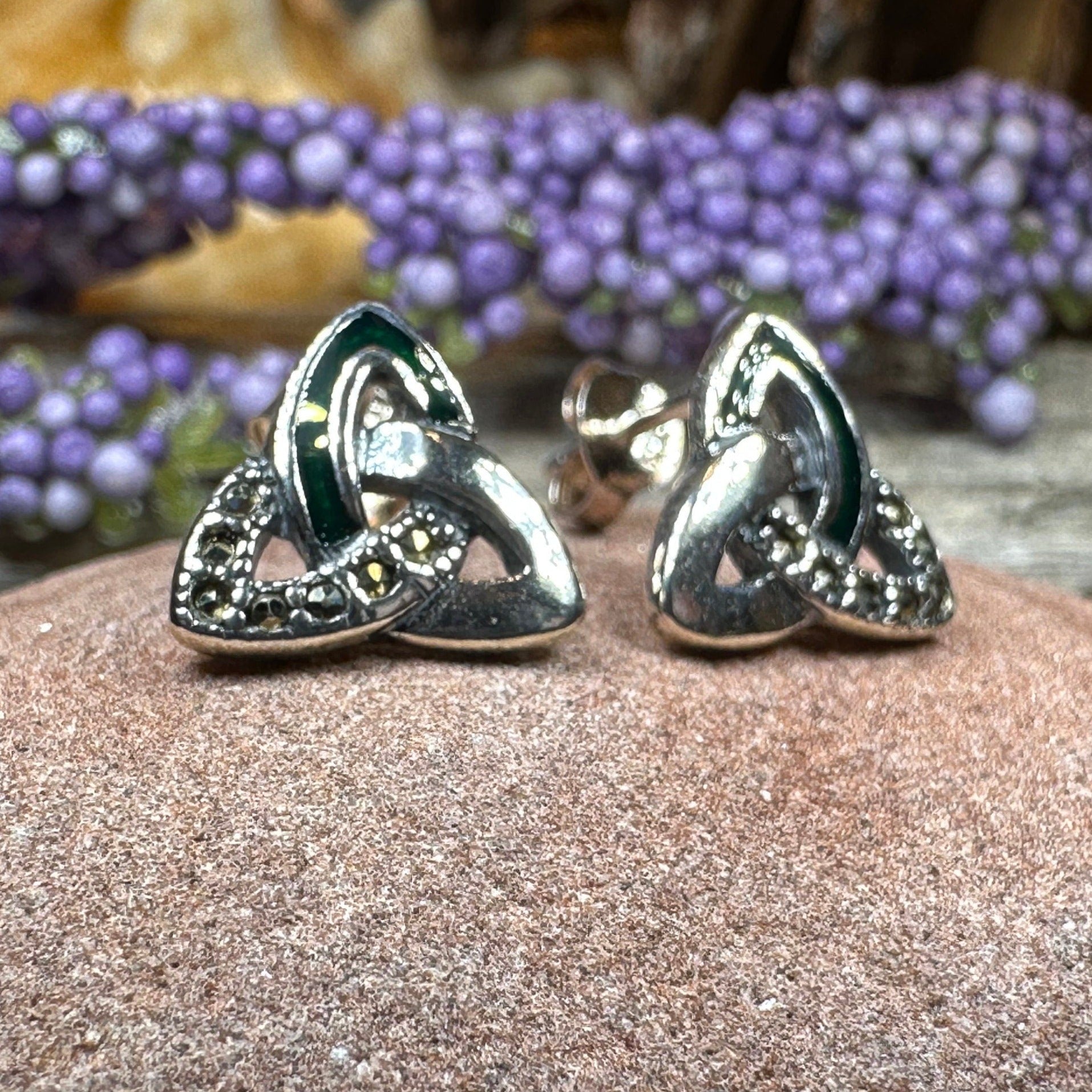 Chana Trinity Knot Post Earrings