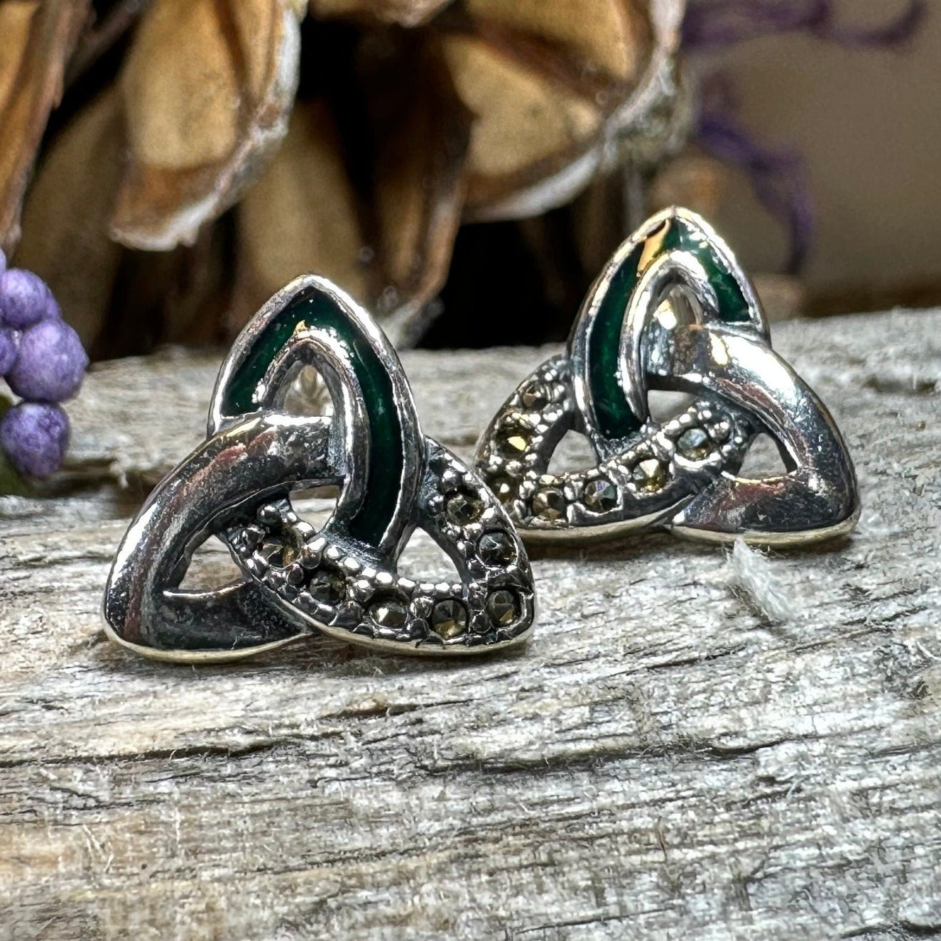 Chana Trinity Knot Post Earrings