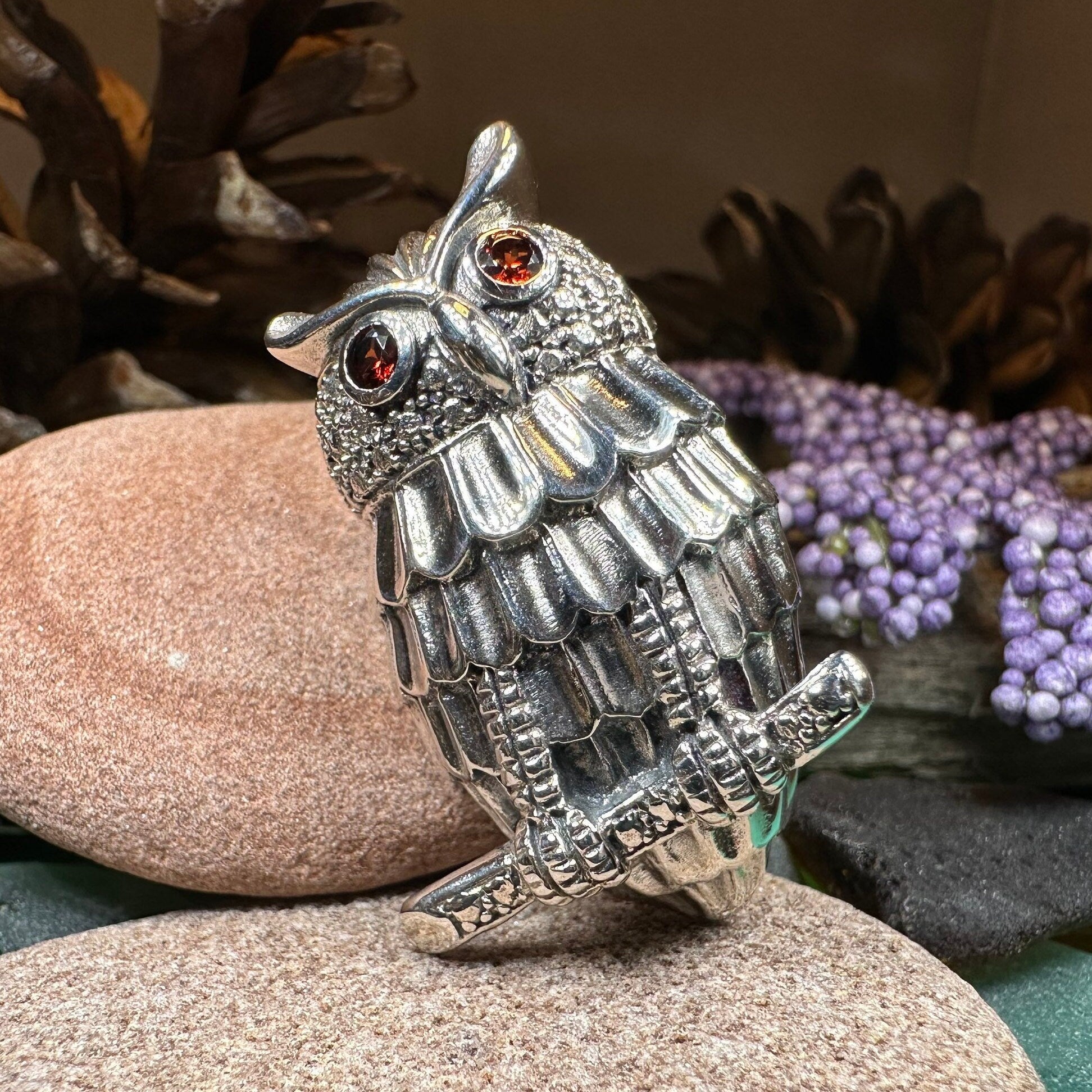 Athena Owl Necklace & Brooch in Sterling Silver