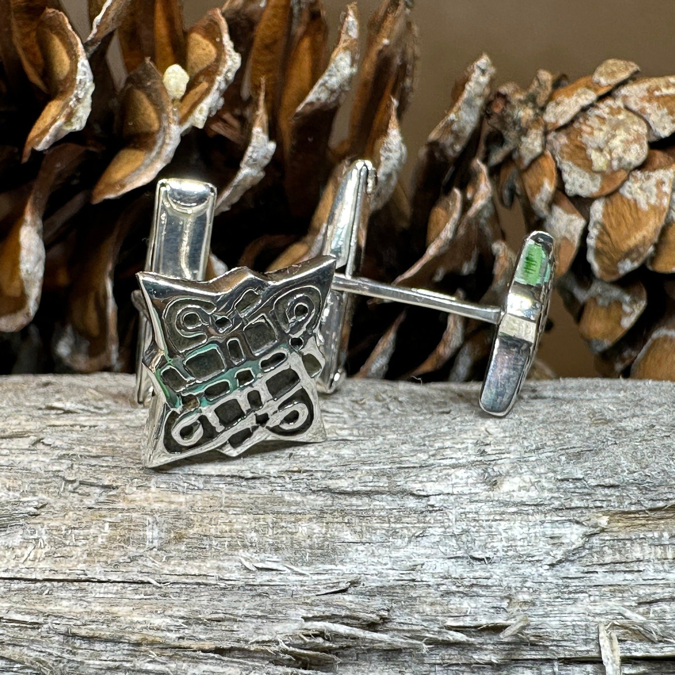 Mulkear Celtic Knot Cuff Links - Handmade in Scotland