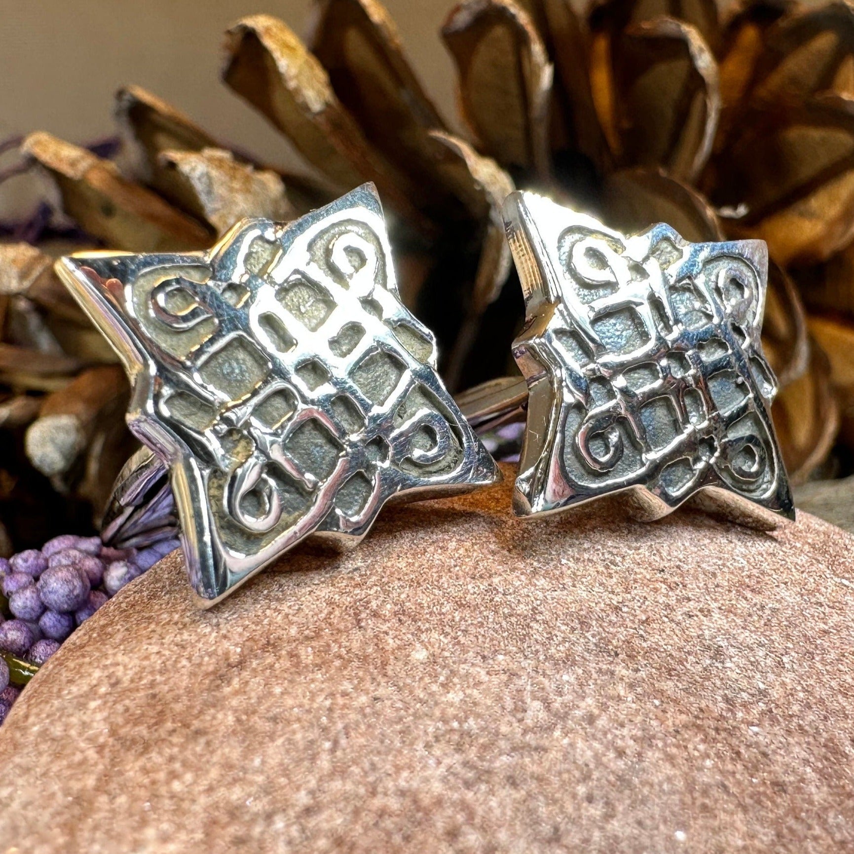Mulkear Celtic Knot Cuff Links - Handmade in Scotland