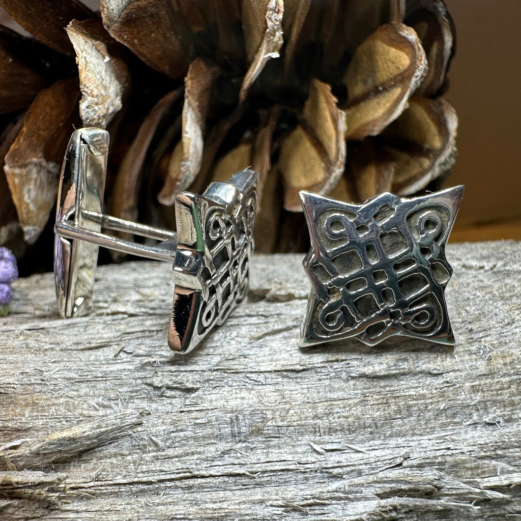 Mulkear Celtic Knot Cuff Links - Handmade in Scotland