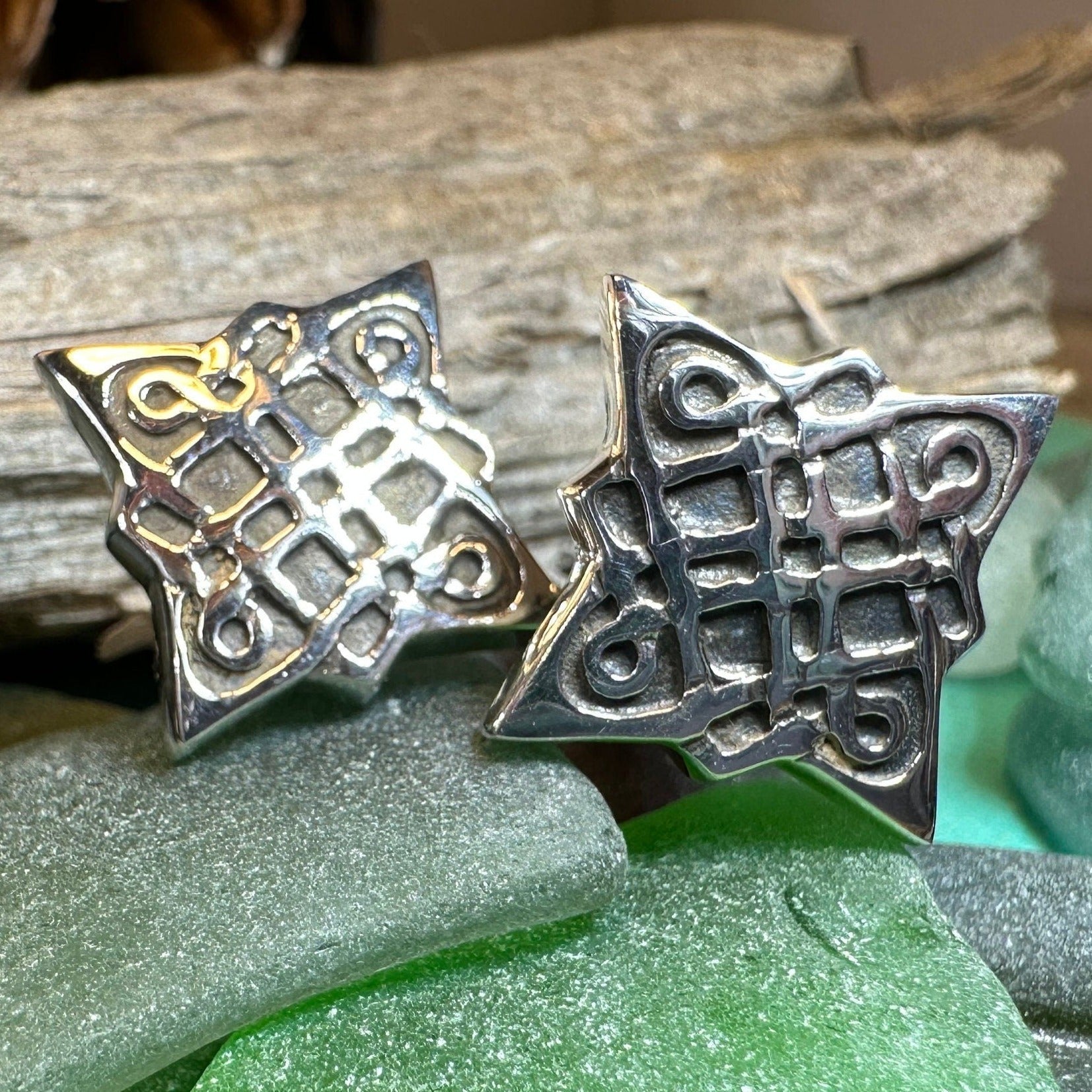 Mulkear Celtic Knot Cuff Links - Handmade in Scotland