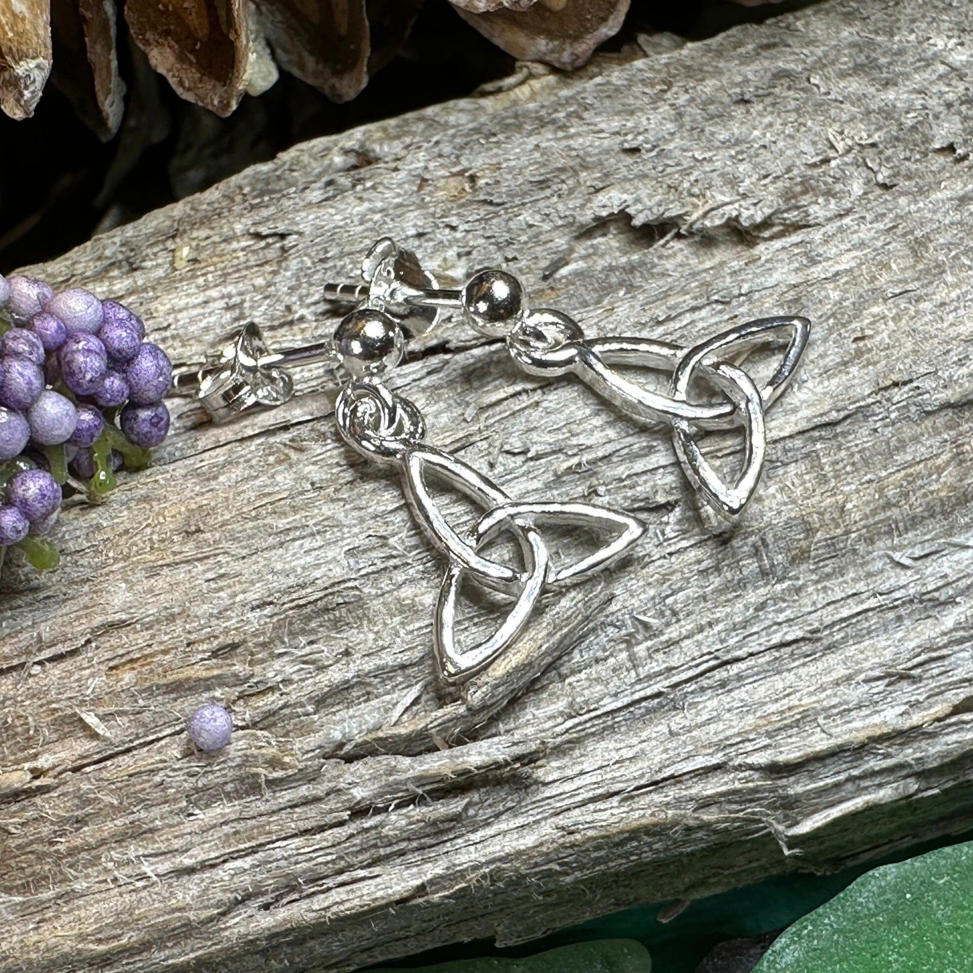 Avalina Trinity Knot Post Back Earrings
