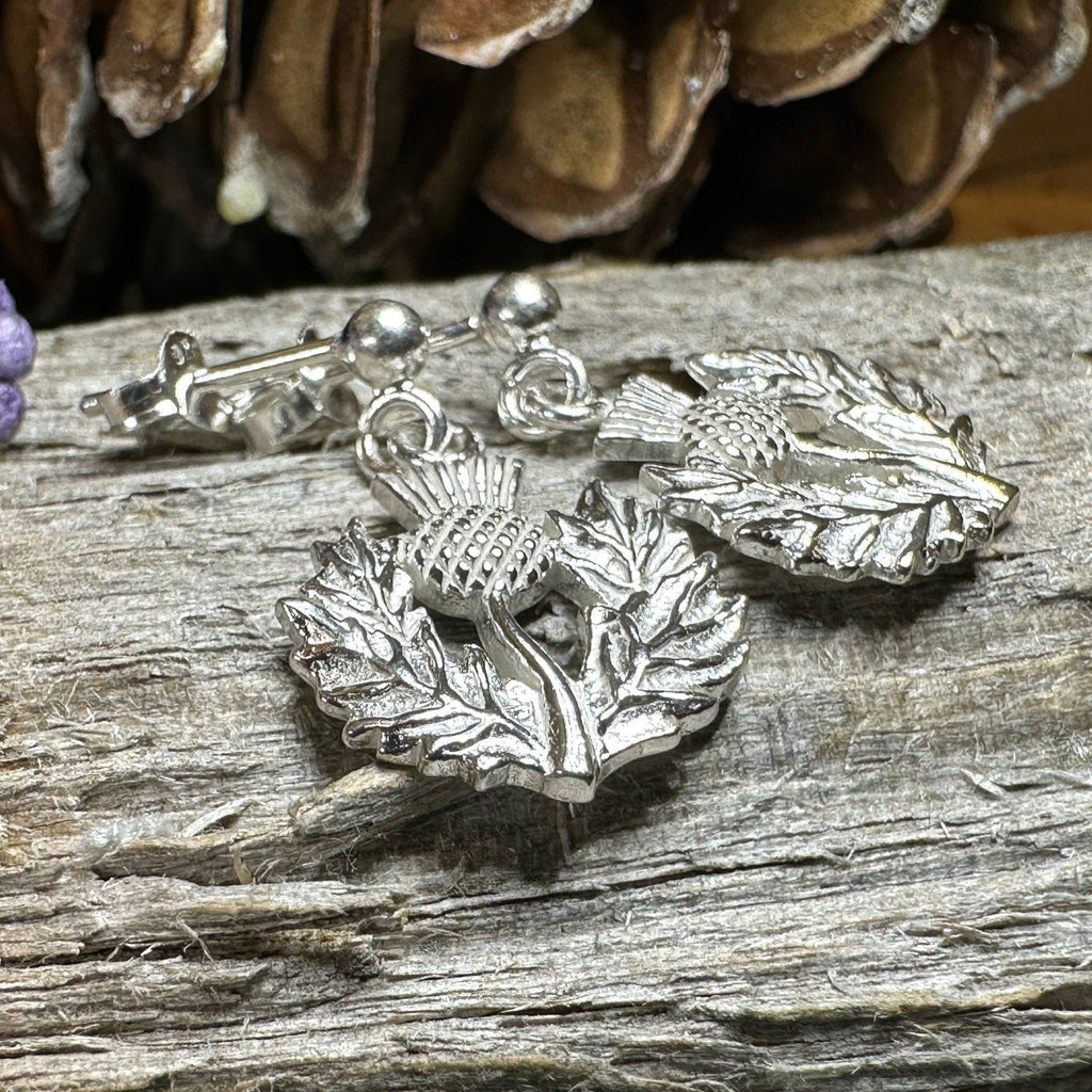Realistic Thistle Earrings for Women — Celtic Jewelry