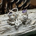 Cyrena Thistle Amethsyt Earrings - Scottish Jewelry