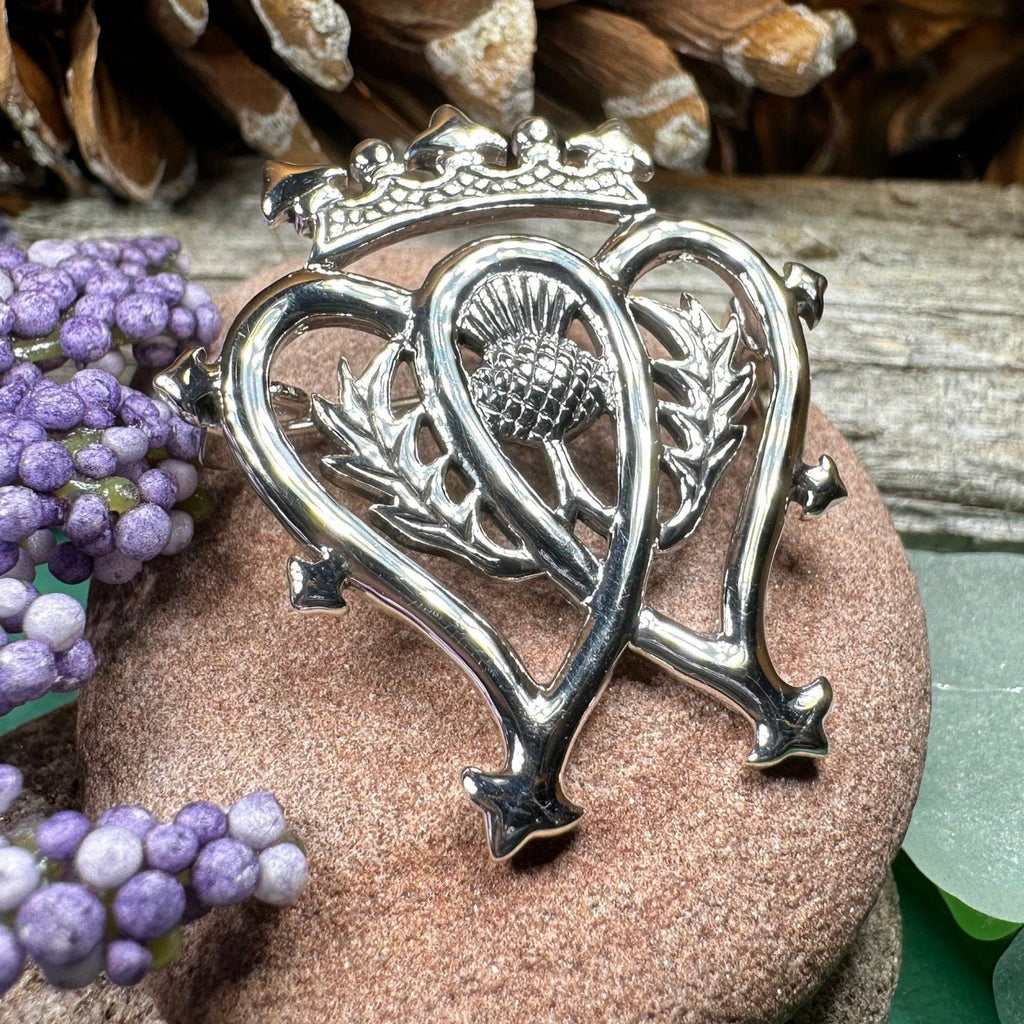 Traditional Scottish Luckenbooth Brooch in Sterling Silver