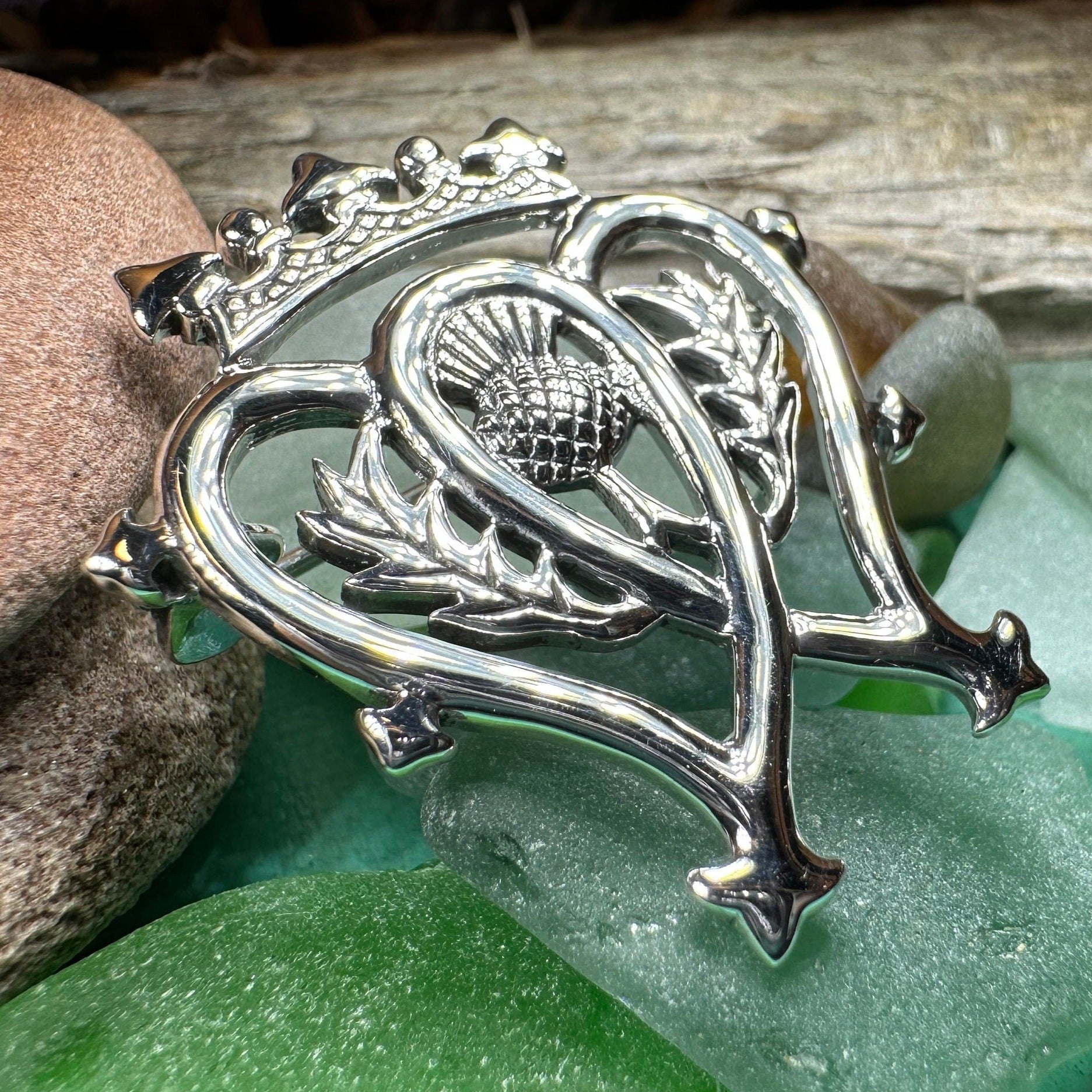 Traditional Scottish Luckenbooth Brooch in Sterling Silver