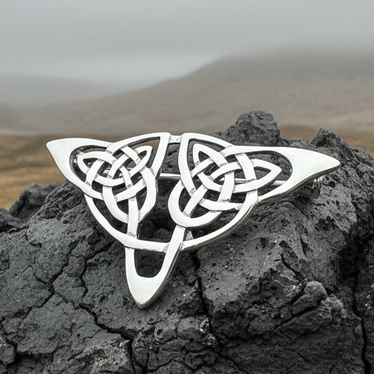 Sigyn Celtic Knot Brooch in Sterling Silver