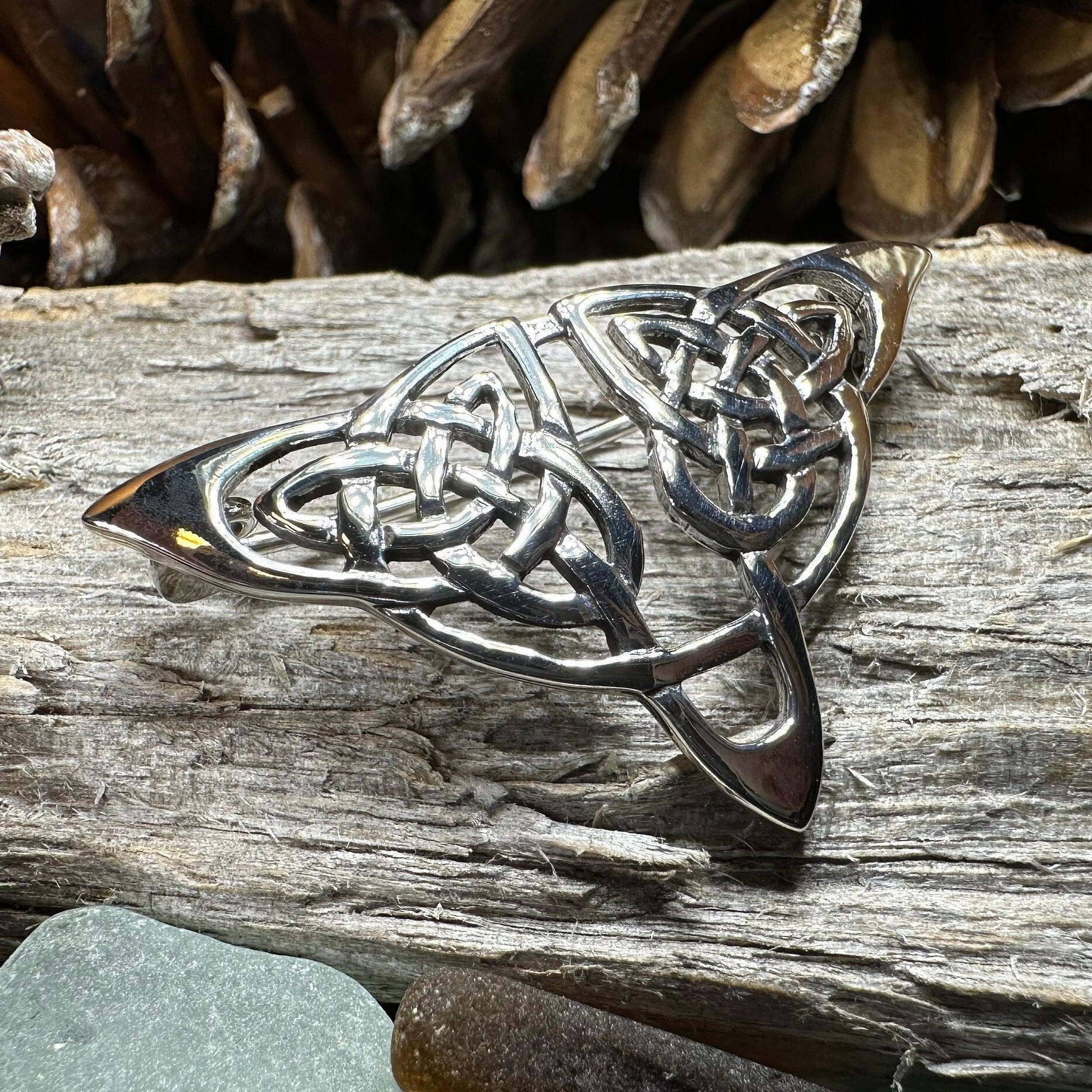 Sigyn Celtic Knot Brooch in Sterling Silver