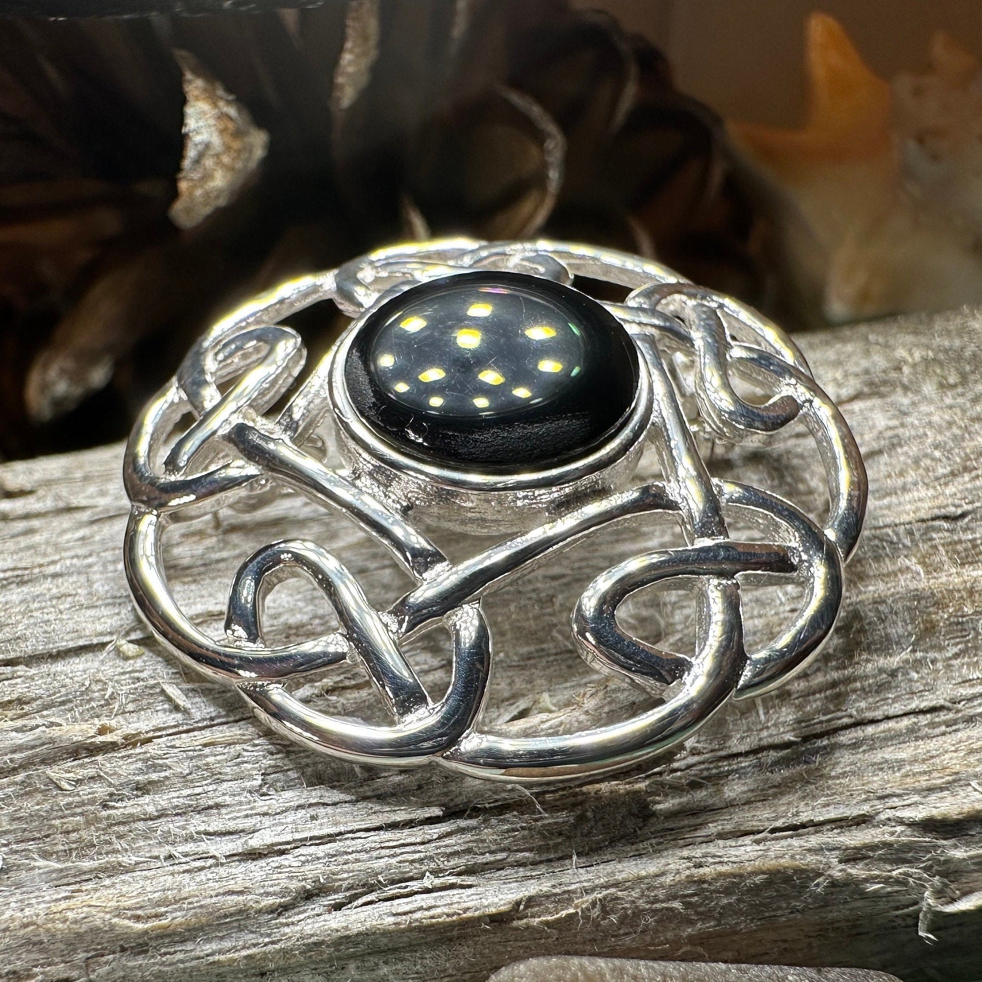 Clare Glen Celtic Knot Brooch in Sterling Silver