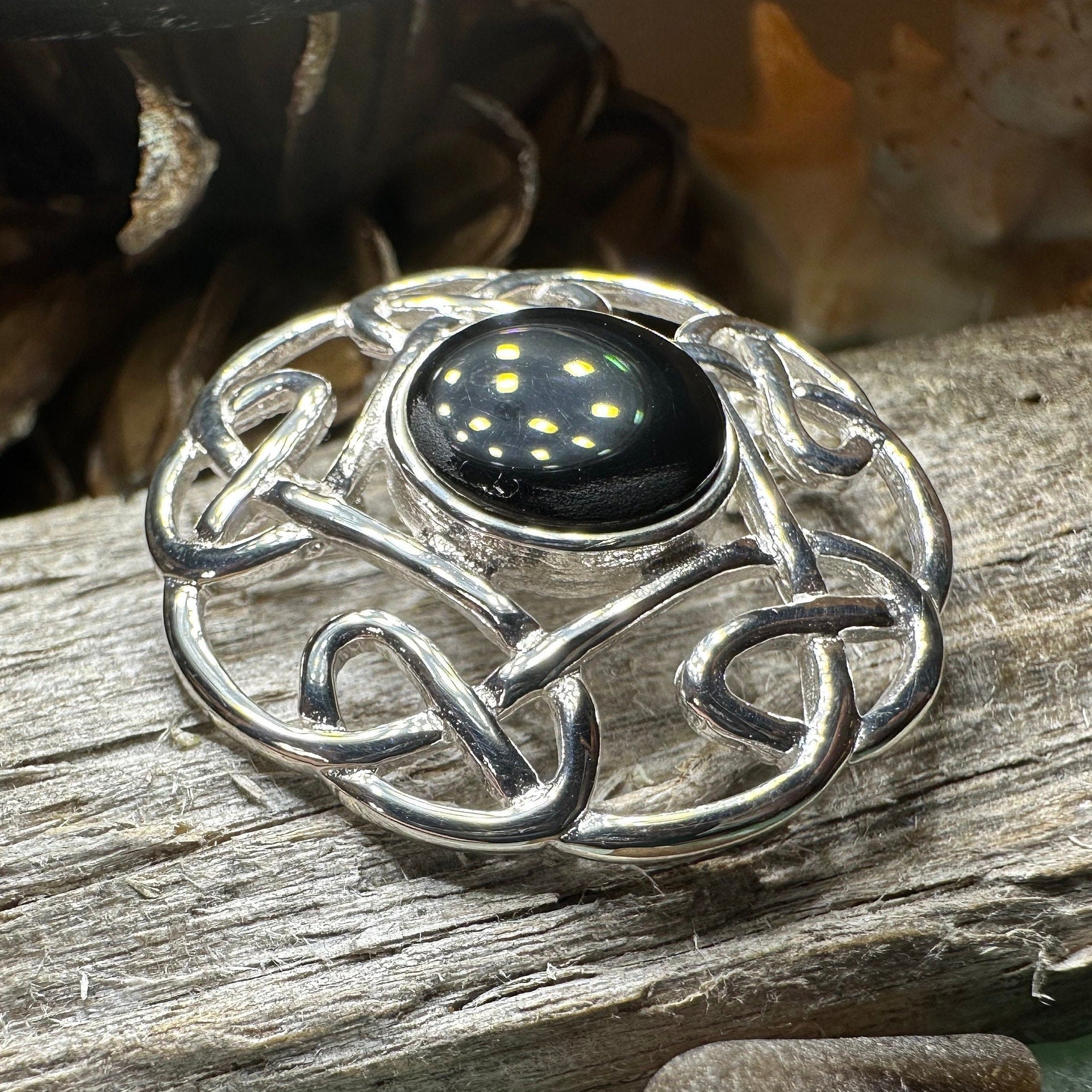Clare Glen Celtic Knot Brooch in Sterling Silver