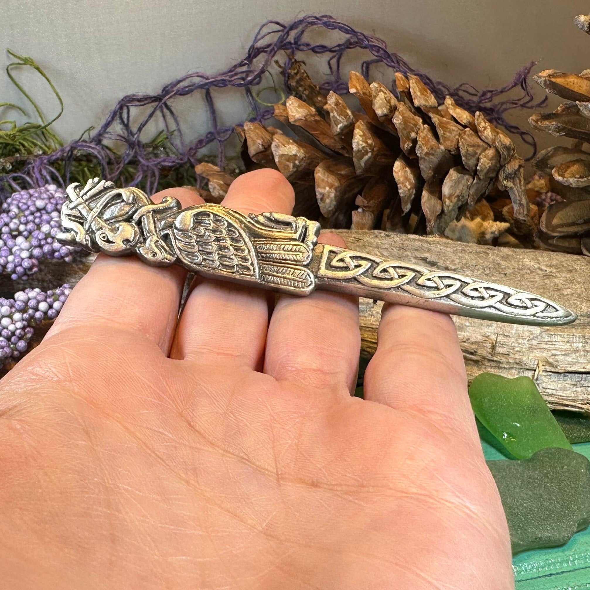 Celtic Birds Kilt Pin - Handmade in Scotland