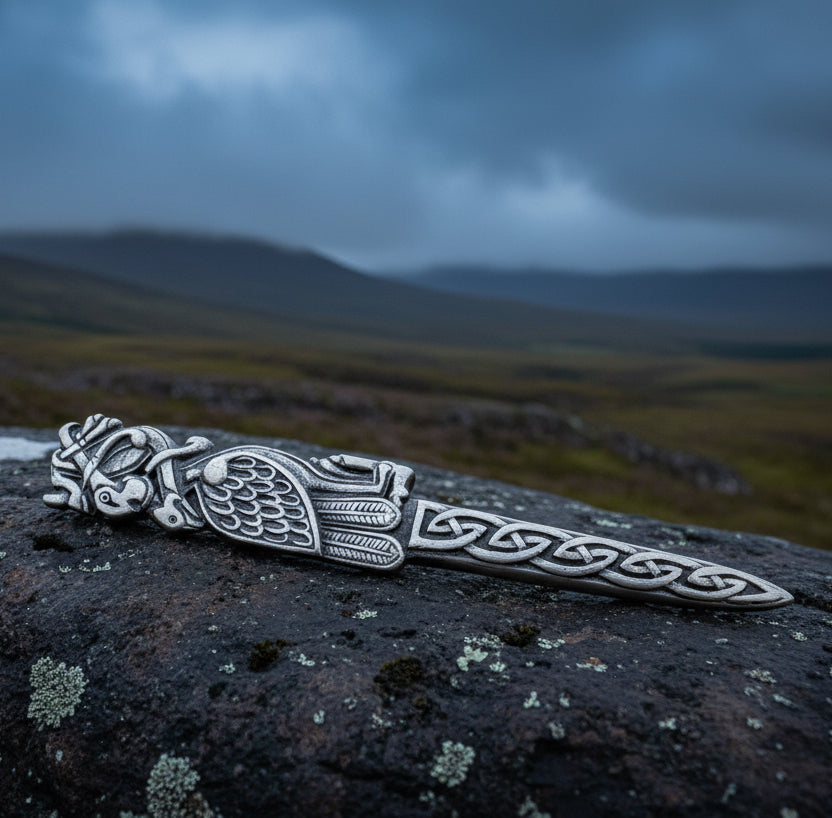 Celtic Birds Kilt Pin - Handmade in Scotland