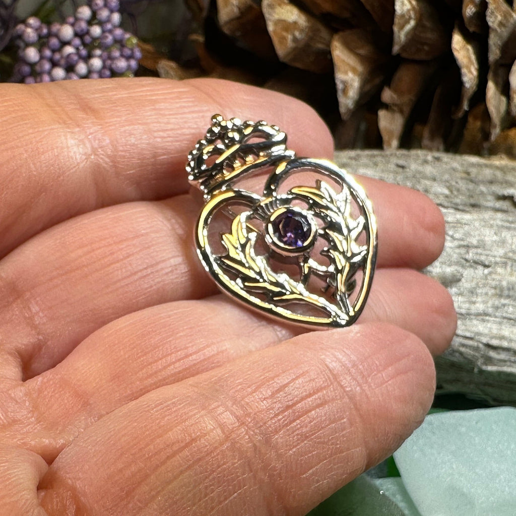 Cressida Scottish Luckenbooth Brooch in Sterling Silver