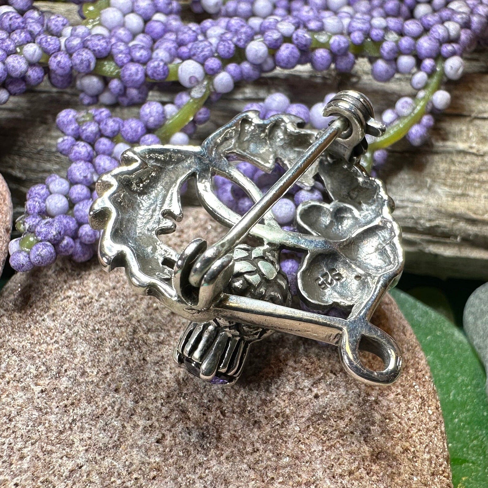 Thistle & Shamrock Brooch in Sterling Silver