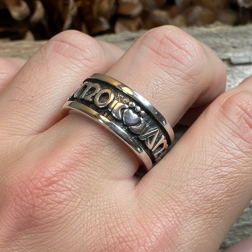 Irish Gaelic Soulmate Ring in Sterling Silver