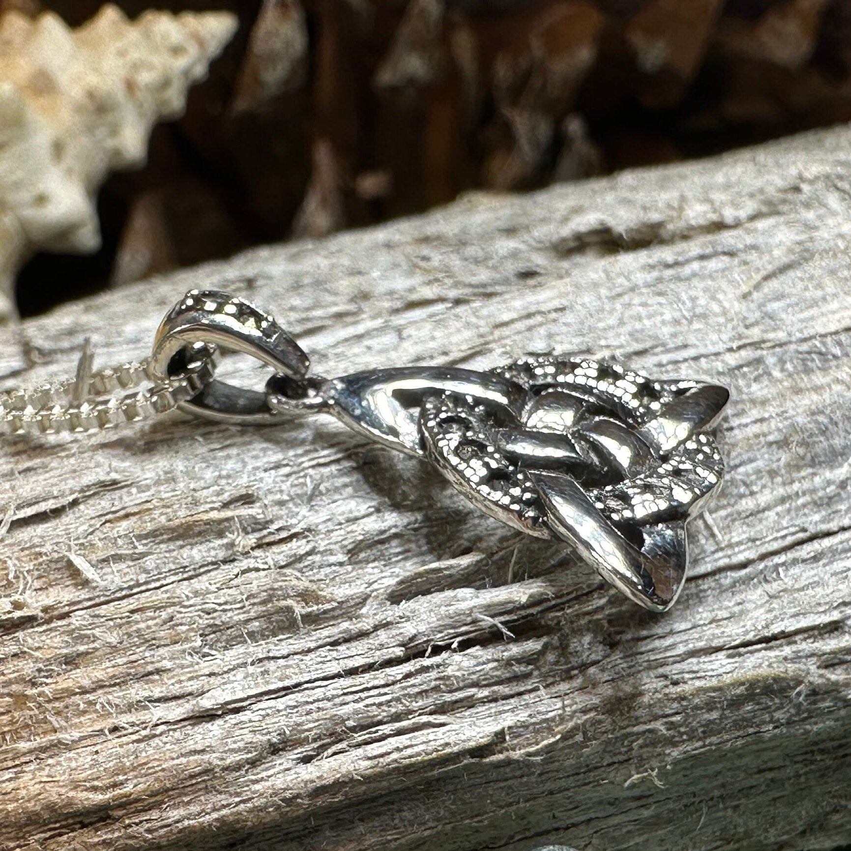 Celtic Trinity Knot Necklace with Marcasite