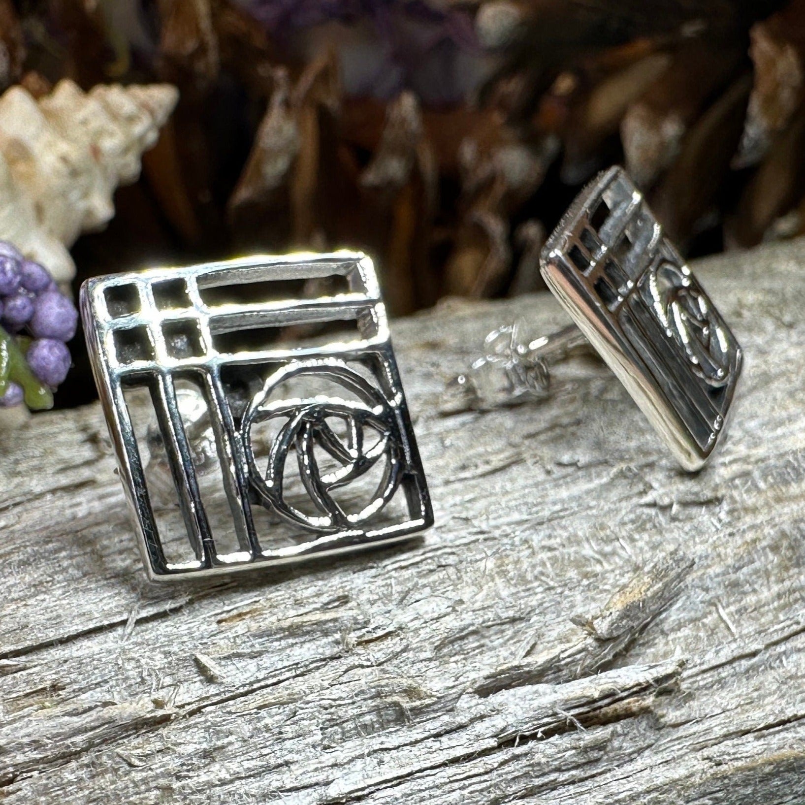 Lacee Mackintosh Rose Post Earrings
