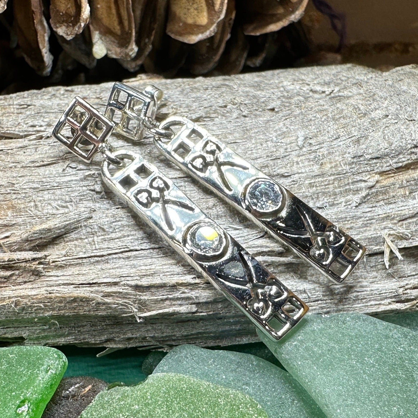 Scottish Art Deco Women’s Earrings in Sterling Silver