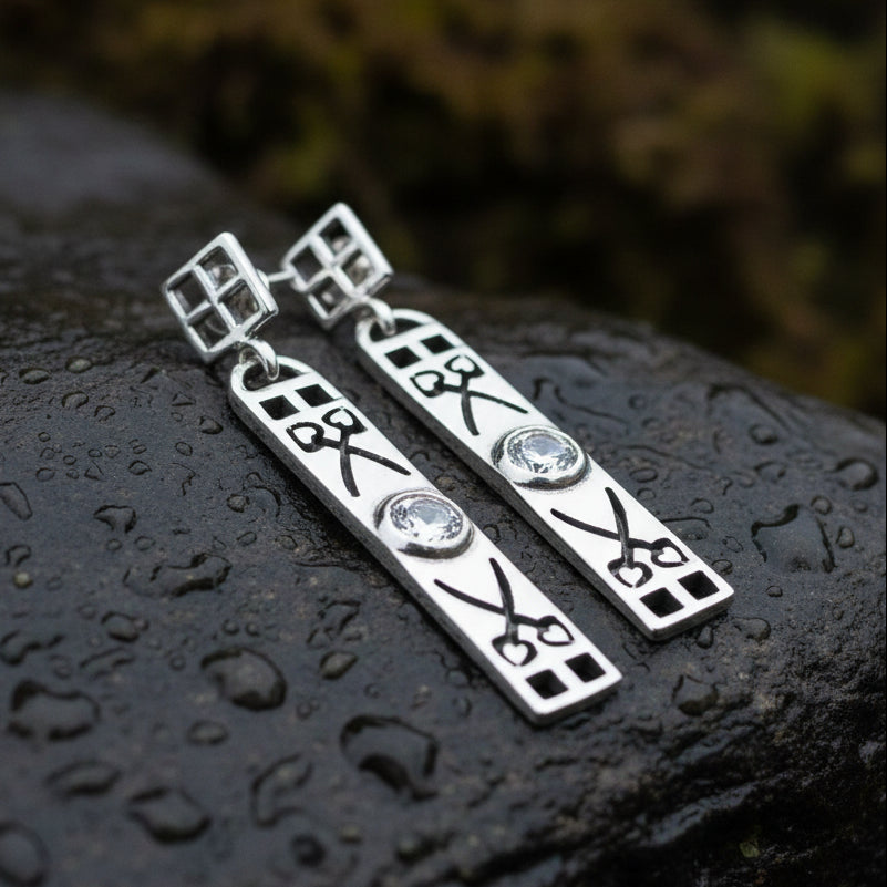 Scottish Art Deco Women’s Earrings in Sterling Silver
