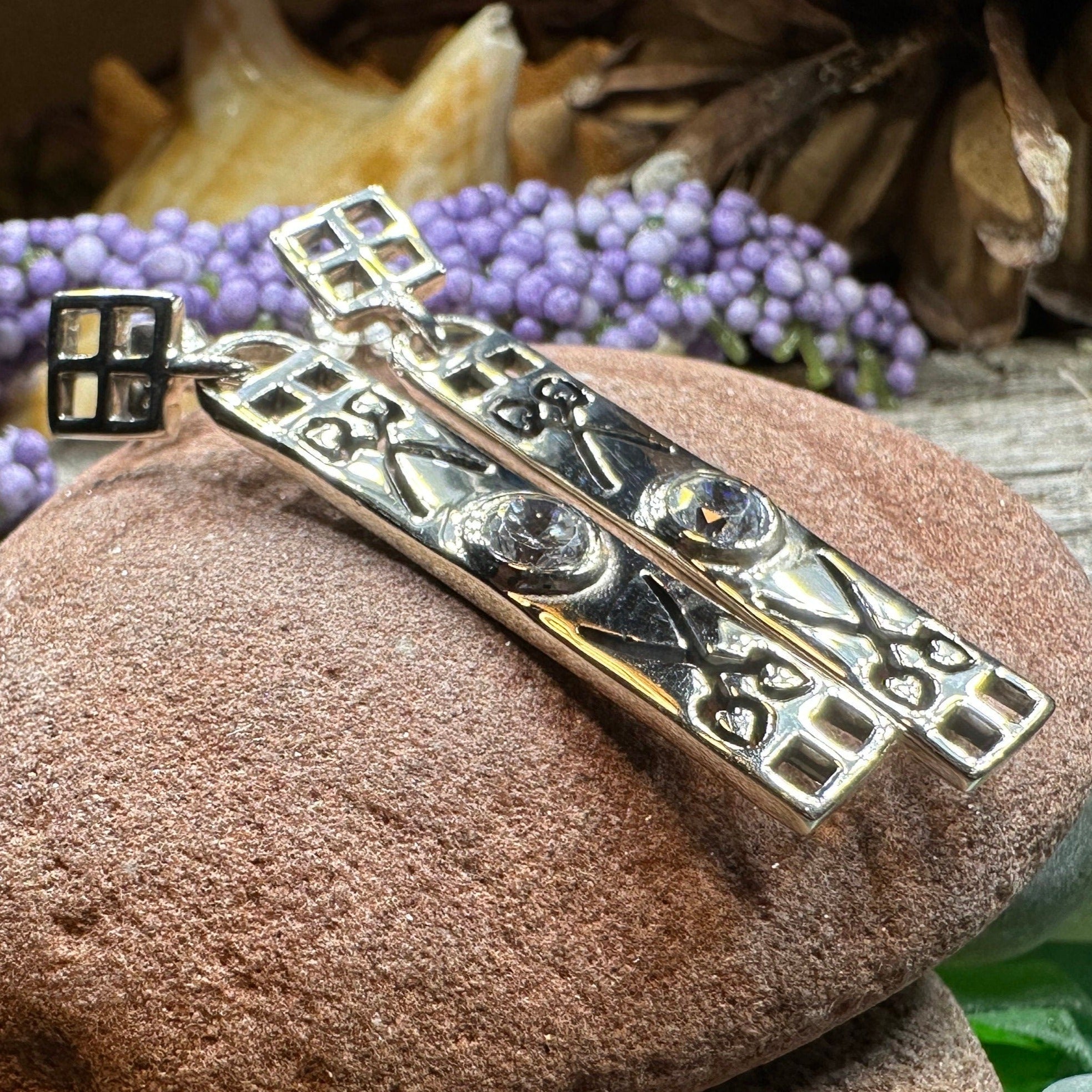 Scottish Art Deco Women’s Earrings in Sterling Silver