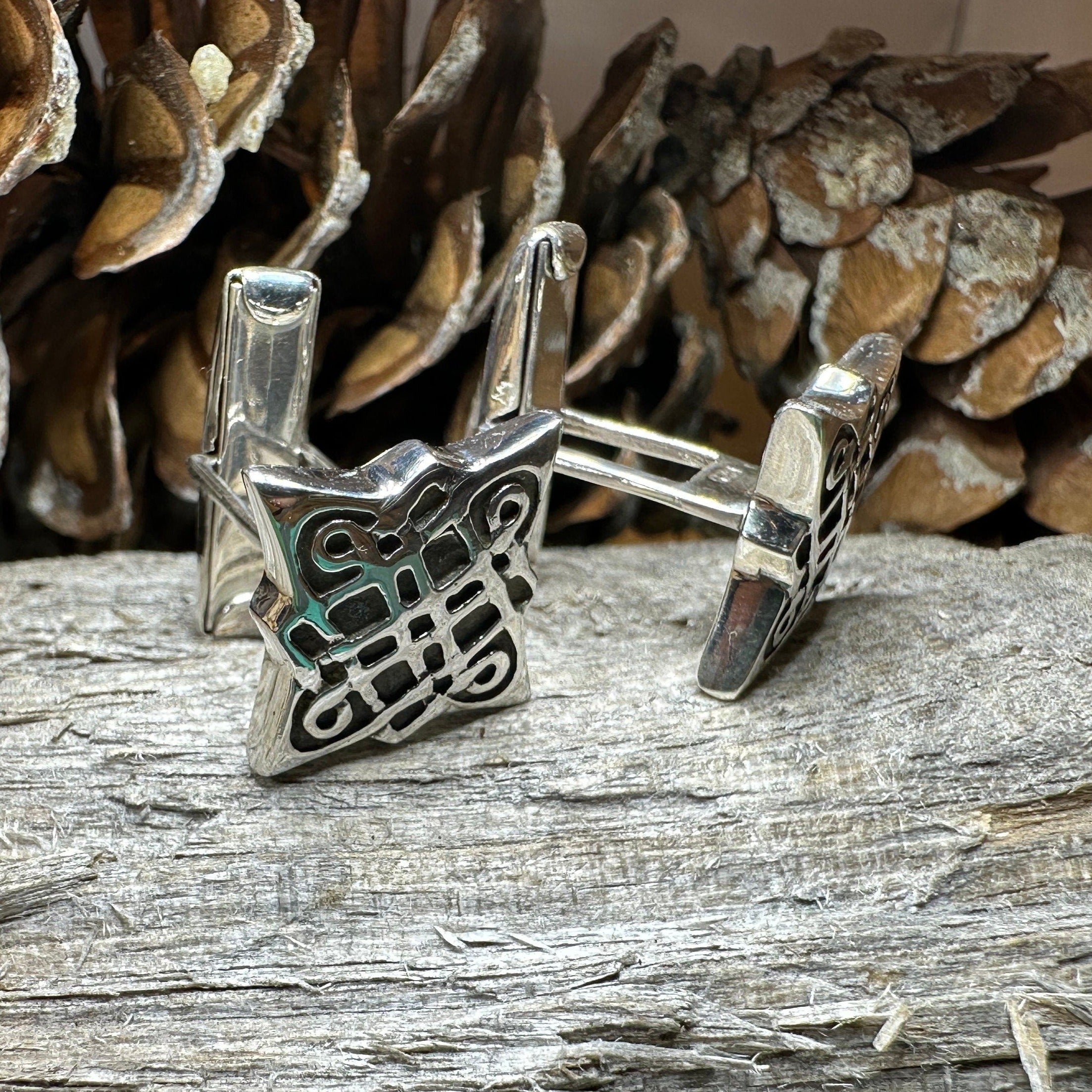 Mulkear Celtic Knot Cuff Links - Handmade in Scotland