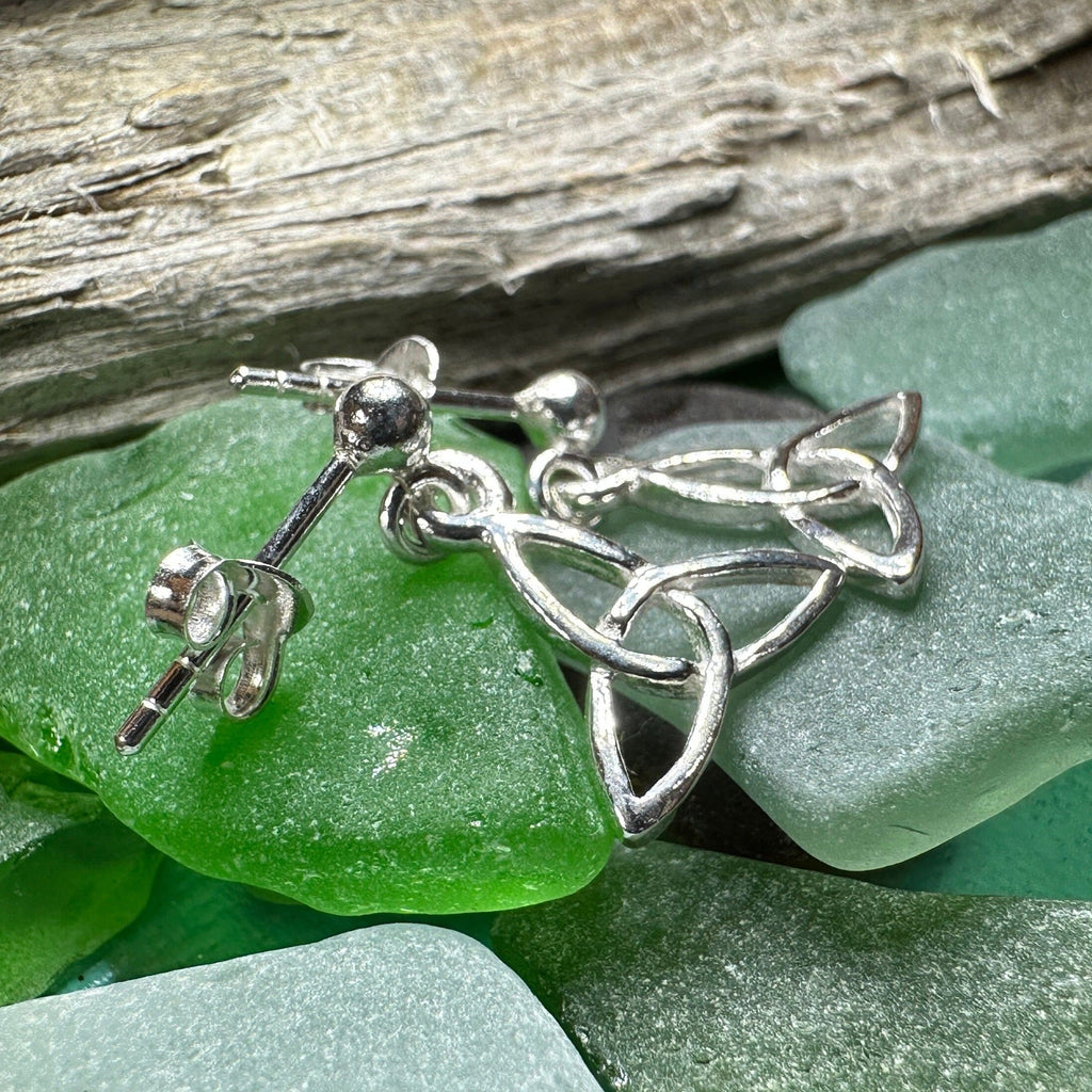 Avalina Trinity Knot Post Back Earrings
