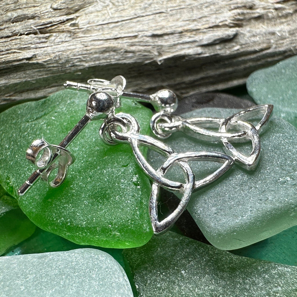 Avalina Trinity Knot Post Back Earrings