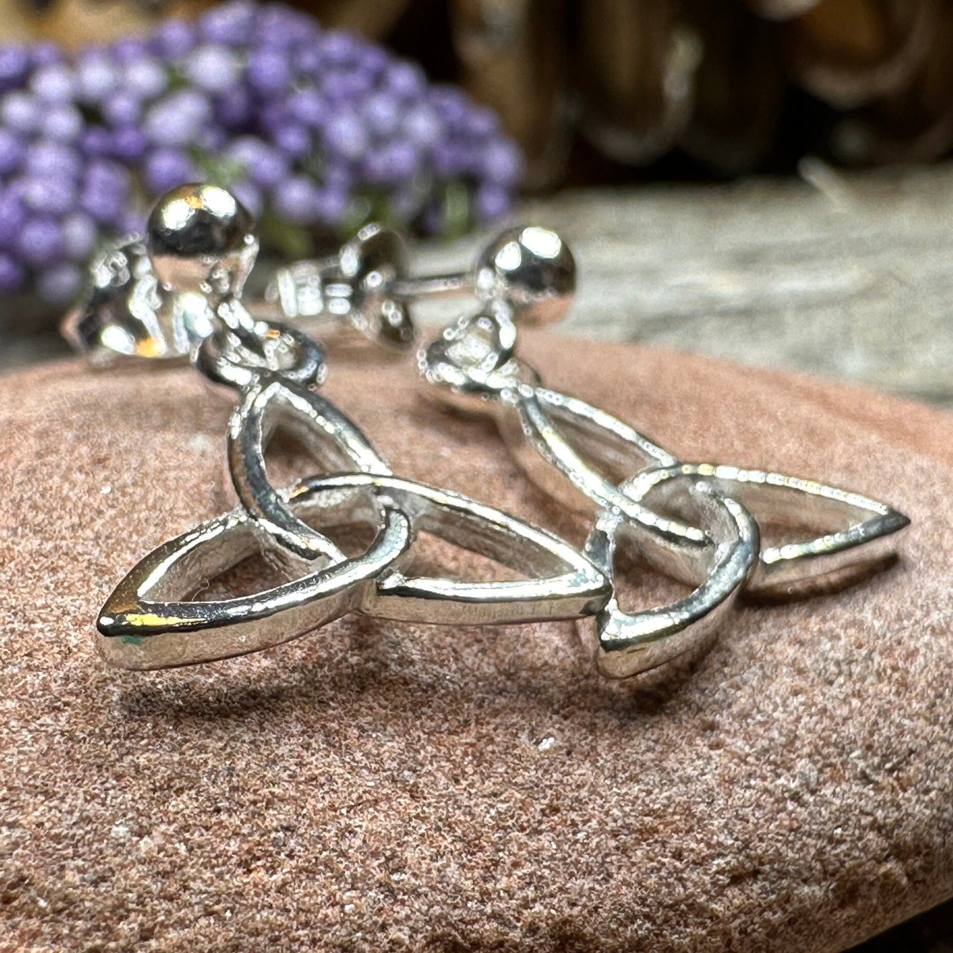 Avalina Trinity Knot Post Back Earrings