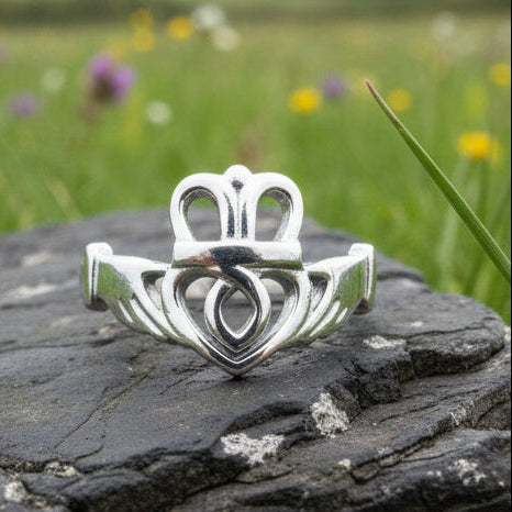 Tallisen Irish Claddagh Ring in Sterling Silver