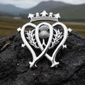 Traditional Scottish Luckenbooth Brooch in Sterling Silver
