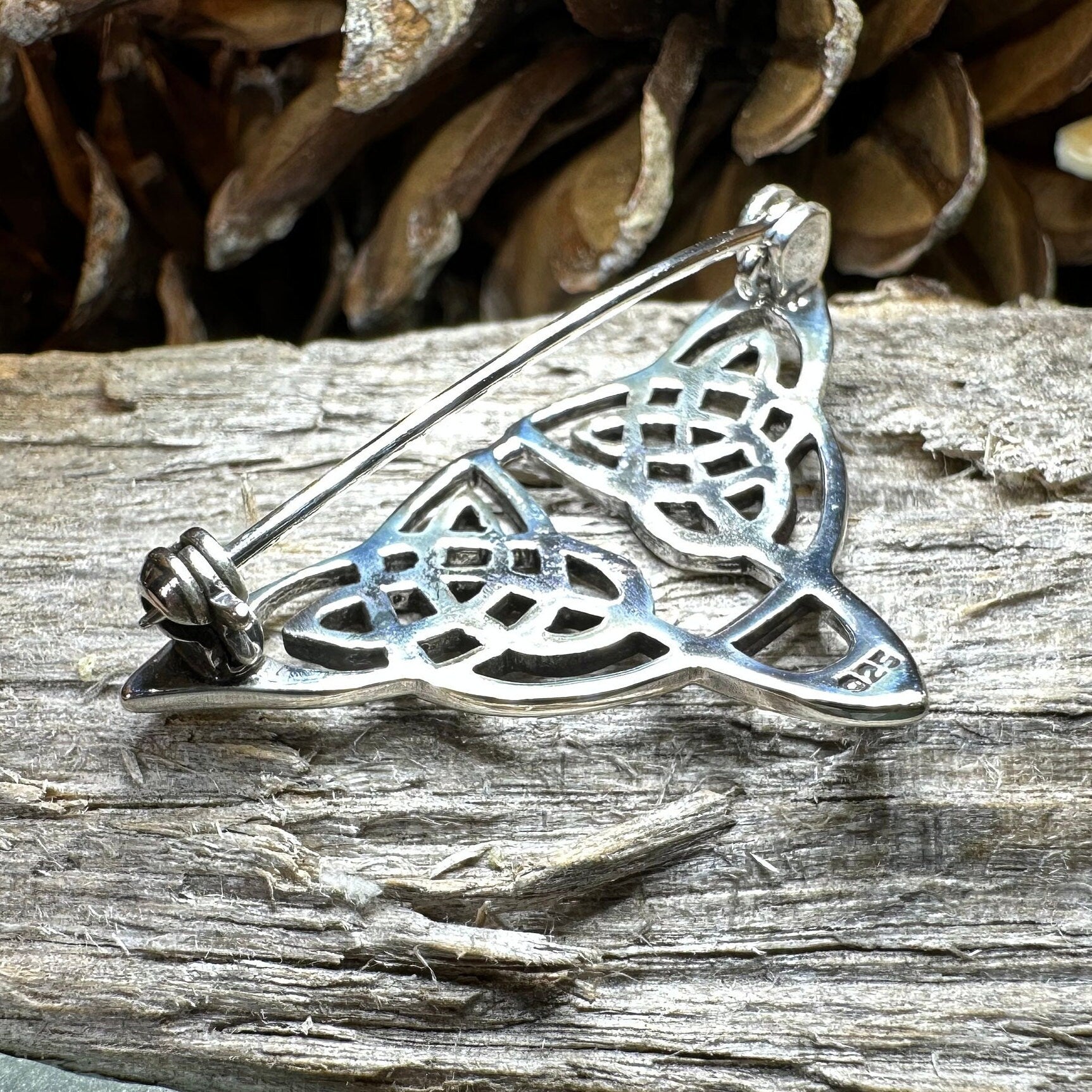 Sigyn Celtic Knot Brooch in Sterling Silver