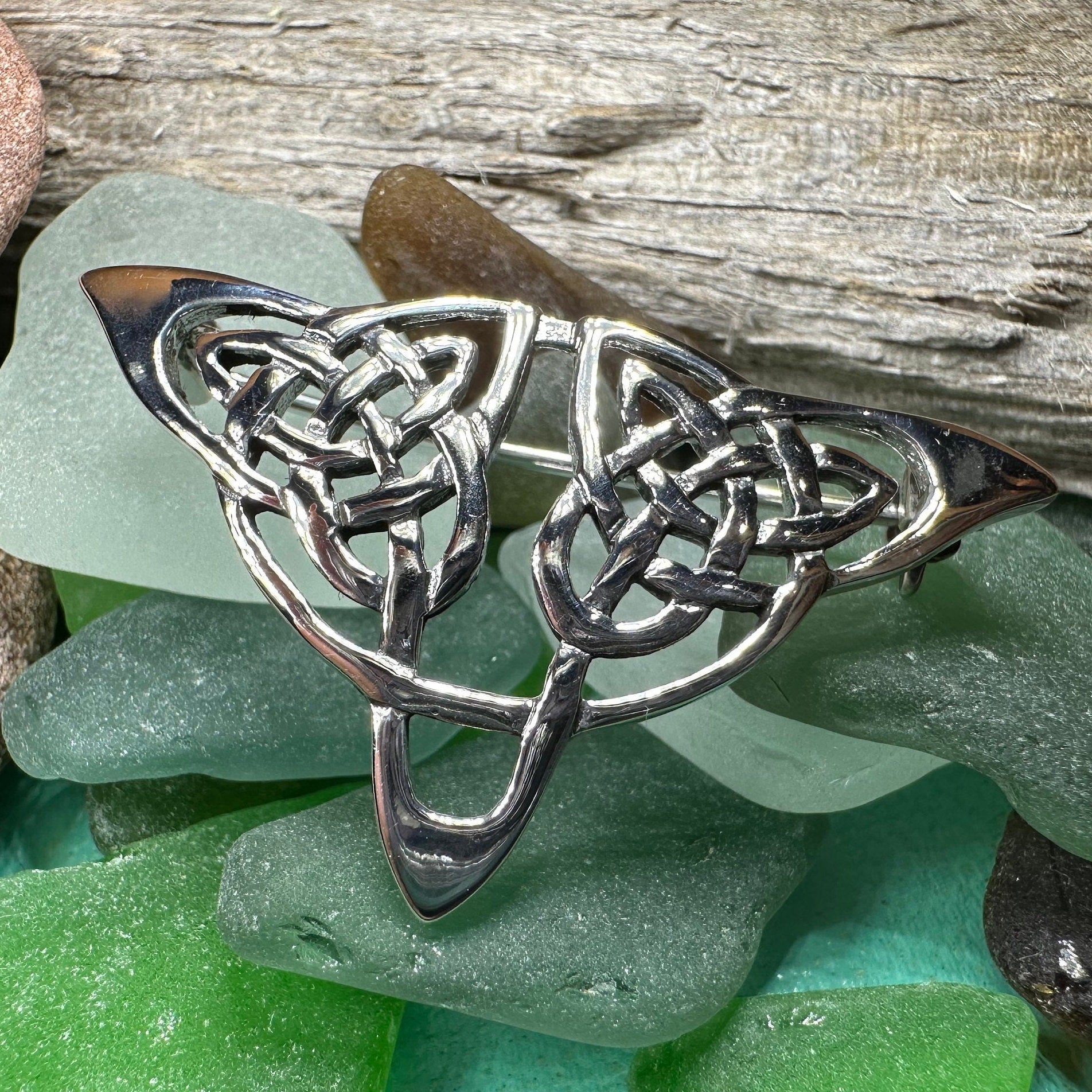 Sigyn Celtic Knot Brooch in Sterling Silver