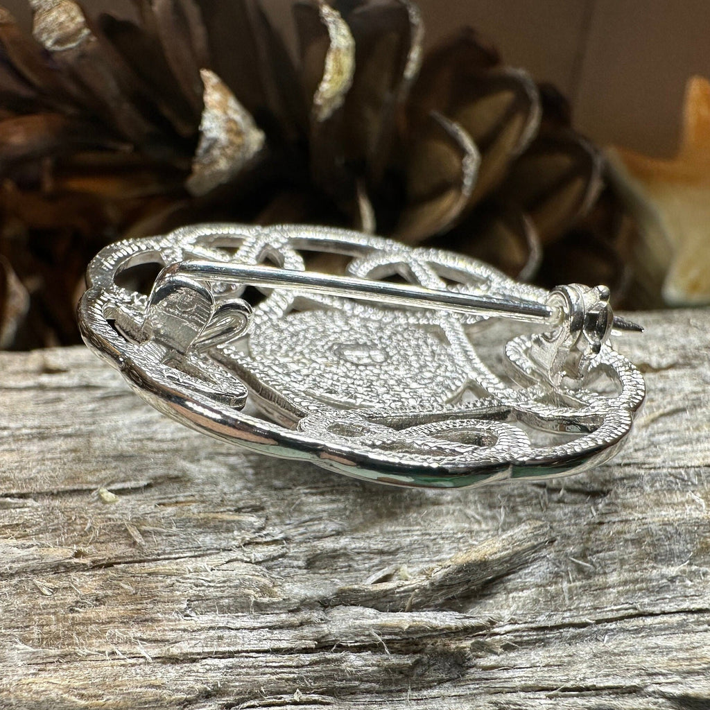Clare Glen Celtic Knot Brooch in Sterling Silver
